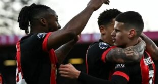 توتنهام يتلقى خسارة مفاجئة أمام بورنموث 1-0 بالدوري الإنجليزي