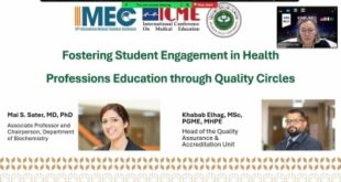 جامعة الخليج العربي تقود حوارًا حول تعزيز مشاركة الطلبة في التعليم الصحي في مؤتمر ICME–IMEC 2025
